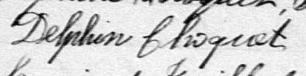 Signature de Delphin Choquet: 17 juillet 1878 Signature de Delphin Choquet: 17 juillet 1878