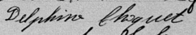 Signature de Delphine Choquet: 28 juillet 1891 Signature de Delphine Choquet: 28 juillet 1891