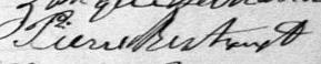 Signature de Pierre Bertrand: 30 janvier 1883 Signature de Pierre Bertrand: 30 janvier 1883