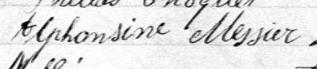 Signature de Alphonsine Messier: 21 janvier 1880 Signature de Alphonsine Messier: 21 janvier 1880