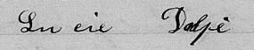 Signature de Lucie Dalpé: 6 septembre 1874 Signature de Lucie Dalpé: 6 septembre 1874