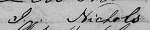 Signature de J. Nichols: 4 juin 1855 Signature de J. Nichols: 4 juin 1855