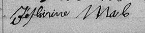 Signature de Zéphirine Malo: 29 septembre 1870 Signature de Zéphirine Malo: 29 septembre 1870