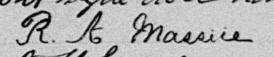 Signature de R. A Massüe: 9 mai 1899 Signature de R. A Massüe: 9 mai 1899