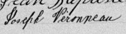 Signature de Joseph Véronneau: 5 novembre 1897 Signature de Joseph Véronneau: 5 novembre 1897