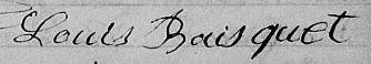 Signature de Louis Bousquet: 11 décembre 1856 Signature de Louis Bousquet: 11 décembre 1856