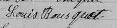 Signature de Louis Bousquet: 11 février 1868 Signature de Louis Bousquet: 11 février 1868