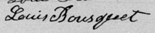 Signature de Louis Bousquet: 26 novembre 1890 Signature de Louis Bousquet: 26 novembre 1890