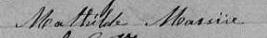 Signature de Mathilde Massüe: 28 septembre 1867 Signature de Mathilde Massüe: 28 septembre 1867