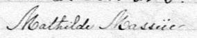 Signature de Mathilde Massüe: 5 juillet 1880 Signature de Mathilde Massüe: 5 juillet 1880