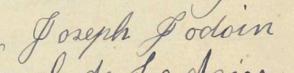 Signature de Joseph Jodoin: 17 mai 1901 Signature de Joseph Jodoin: 17 mai 1901