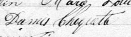 Signature de Damis Choquette: 3 février 1880 Signature de Damis Choquette: 3 février 1880