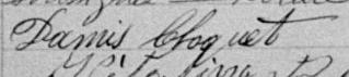Signature de Damis Choquet: 4 août 1895 Signature de Damis Choquet: 4 août 1895