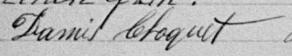 Signature de Damis Choquet: 9 septembre 1895 Signature de Damis Choquet: 9 septembre 1895