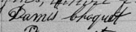 Signature de Damis Choquet: 12 septembre 1895 Signature de Damis Choquet: 12 septembre 1895