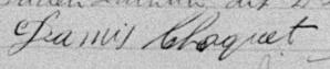 Signature de Damis Choquet: 28 novembre 1895 Signature de Damis Choquet: 28 novembre 1895