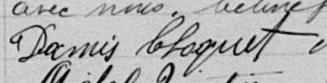 Signature de Damis Choquet: 25 décembre 1898 Signature de Damis Choquet: 25 décembre 1898