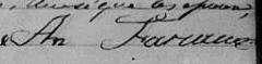 Signature de An Favreau: 22 février 1859 Signature de An Favreau: 22 février 1859
