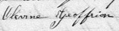 Signature de Olevine Geoffrion: 29 mai 1880 Signature de Olevine Geoffrion: 29 mai 1880