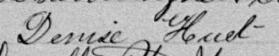 Signature de Denise Huet: 16 juin 1895 Signature de Denise Huet: 16 juin 1895