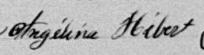 Signature de Angélina Hébert: 30 octobre 1893 Signature de Angélina Hébert: 30 octobre 1893