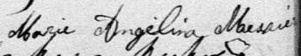 Signature de Marie Angélina Messier: 18 juin 1878 Signature de Marie Angélina Messier: 18 juin 1878