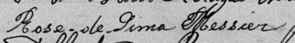 Signature de Rose-de-Lima Messier: 2 mars 1886 Signature de Rose-de-Lima Messier: 2 mars 1886