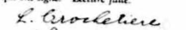 Signature de L. Grochetiere: 7 juin 1937 Signature de L. Grochetiere: 7 juin 1937