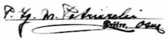 Signature de P. Ig. M. Patrinrelin OSM: 17 mai 1931 Signature de P. Ig. M. Patrinrelin OSM: 17 mai 1931