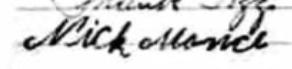 Signature de Nick Mance: 4 octobre 1925 Signature de Nick Mance: 4 octobre 1925
