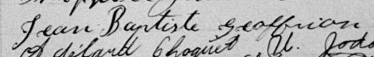 Signature de Jean Baptiste Geoffrion: 5 février 1894 Signature de Jean Baptiste Geoffrion: 5 février 1894