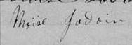 Signature de Moïse Jodoin: 16 octobre 1863 Signature de Moïse Jodoin: 16 octobre 1863