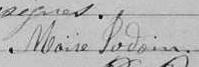 Signature de Moïse Jodoin: 8 mai 1864 Signature de Moïse Jodoin: 8 mai 1864