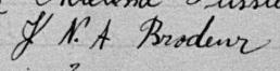 Signature de J N. A Brodeur: 18 septembre 1894 Signature de J N. A Brodeur: 18 septembre 1894