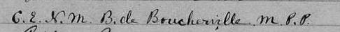 Signature de C. E. N. M. B. de Boucherville: 26 septembre 1866 Signature de C. E. N. M. B. de Boucherville: 26 septembre 1866