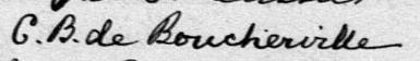 Signature de C. B. de Boucherville: 31 mai 1879 Signature de C. B. de Boucherville: 31 mai 1879