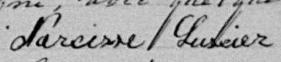 Signature de Narcisse Lussier: 16 février 1895 Signature de Narcisse Lussier: 16 février 1895