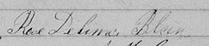 Signature de Rose Delima Blain: 9 mars 1866 Signature de Rose Delima Blain: 9 mars 1866