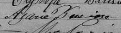 Signature de Azarie Busiere: 12 février 1867 Signature de Azarie Busiere: 12 février 1867