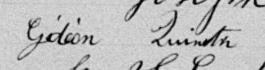 Signature de Gédéon Quintin: 8 janvier 1892 Signature de Gédéon Quintin: 8 janvier 1892