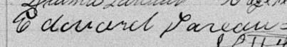 Signature de Edouard Lareau: 9 février 1891 Signature de Edouard Lareau: 9 février 1891