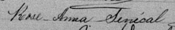 Signature de Rose-Anna Senécal: 16 juin 1895 Signature de Rose-Anna Senécal: 16 juin 1895
