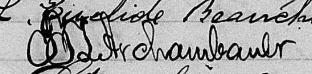 Signature de J T L Archambault: 16 juillet 1872 Signature de J T L Archambault: 16 juillet 1872