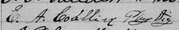 Signature de E. A. Coallier Prte Vic: 29 août 1871 Signature de E. A. Coallier Prte Vic: 29 août 1871
