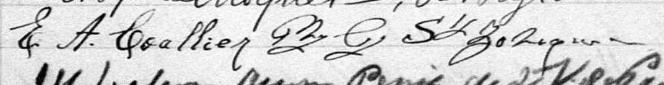 Signature de E. A. Coallier: 8 août 1881 Signature de E. A. Coallier: 8 août 1881