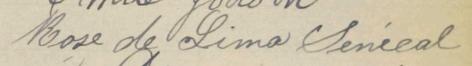Signature de Rose de Lima Senécal: 9 septembre 1901 Signature de Rose de Lima Senécal: 9 septembre 1901