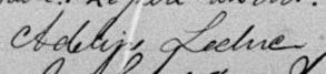 Signature de Adeline Leduc: 17 août 1886 Signature de Adeline Leduc: 17 août 1886