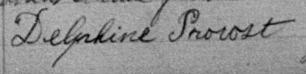 Signature de Delphine Provost: 21 décembre 1895 Signature de Delphine Provost: 21 décembre 1895