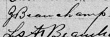 Signature de Z. Beauchamp: 8 septembre 1898 Signature de Z. Beauchamp: 8 septembre 1898