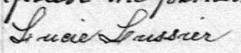 Signature de Lucie Lussier: 14 mai 1885 Signature de Lucie Lussier: 14 mai 1885